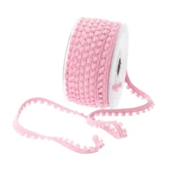 Galon mini pompons Rose clair - au mètre
