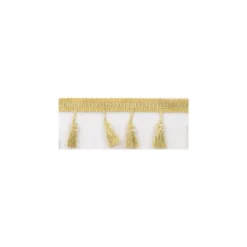 Galon or Pompons à Franges Lurex 40mm coloris Or