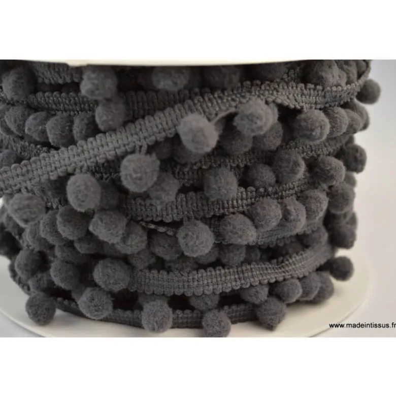 Galon PETITS POMPONS coloris Taupe