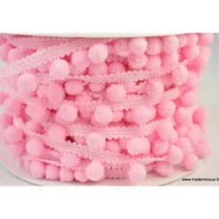 Galon PETITS POMPONS coloris Rose