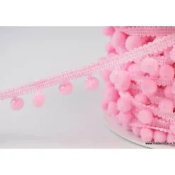 Galon PETITS POMPONS coloris Rose