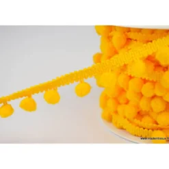 Galon PETITS POMPONS coloris Jaune