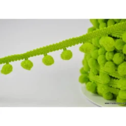Galon PETITS POMPONS coloris Vert