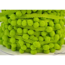 Galon PETITS POMPONS coloris Vert