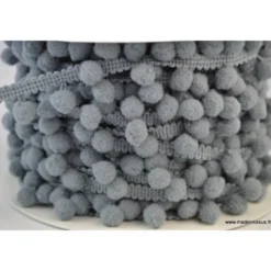 Galon PETITS POMPONS coloris Gris