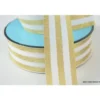 Galon Rayures Lurex Or et blanc 30 mm