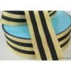 Galon Rayures Lurex Or et Noir 30 mm