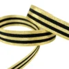 Galon Rayures Lurex Or et Noir 15 mm