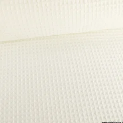 Gros Nid d'abeille coloris Milk blanc cassé - OEKO TEX