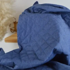 Jean denim denim matelassé losange envers satin