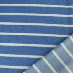 Jersey Eponge marinière fond bleu