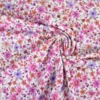 Jersey fleurs fuchsia et parme fond blanc cassé – Poppy Fabrics - OEKO TEX