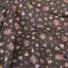 Jersey fleurs Léa beiges et vieux rose fond marron – Poppy Fabrics - OEKO TEX