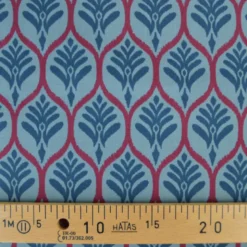 Jersey graphique ornements pétrole – Poppy Fabrics - OEKO TEX