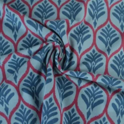 Jersey graphique ornements pétrole – Poppy Fabrics - OEKO TEX