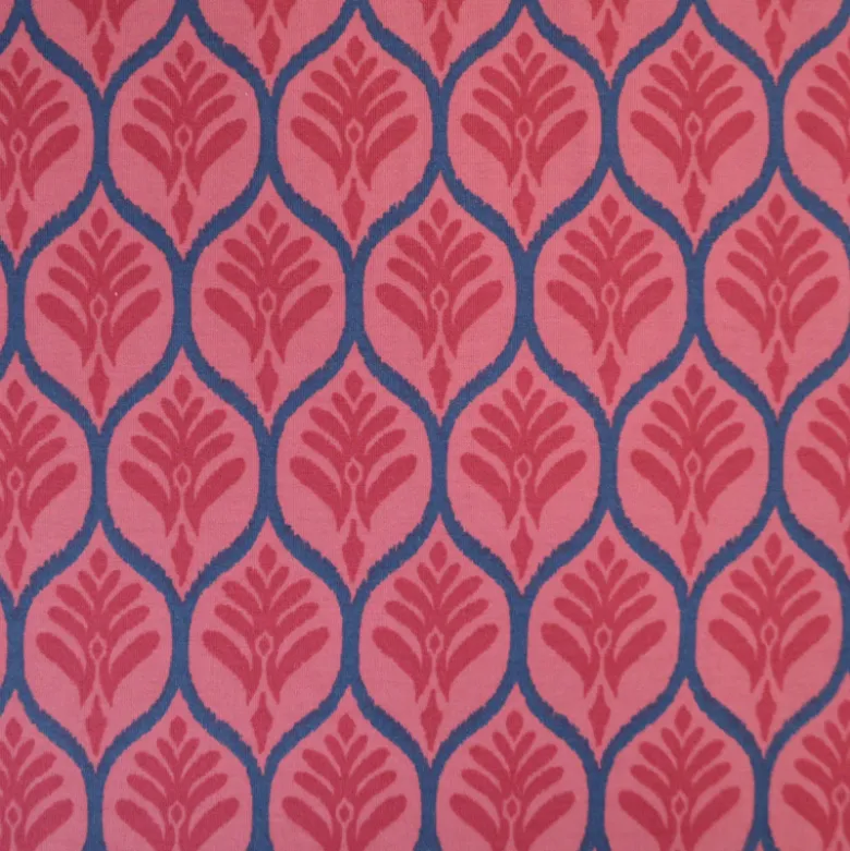 Jersey graphique ornements vieux rose – Poppy Fabrics - OEKO TEX
