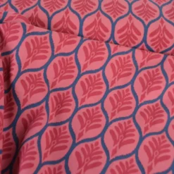 Jersey graphique ornements vieux rose – Poppy Fabrics - OEKO TEX