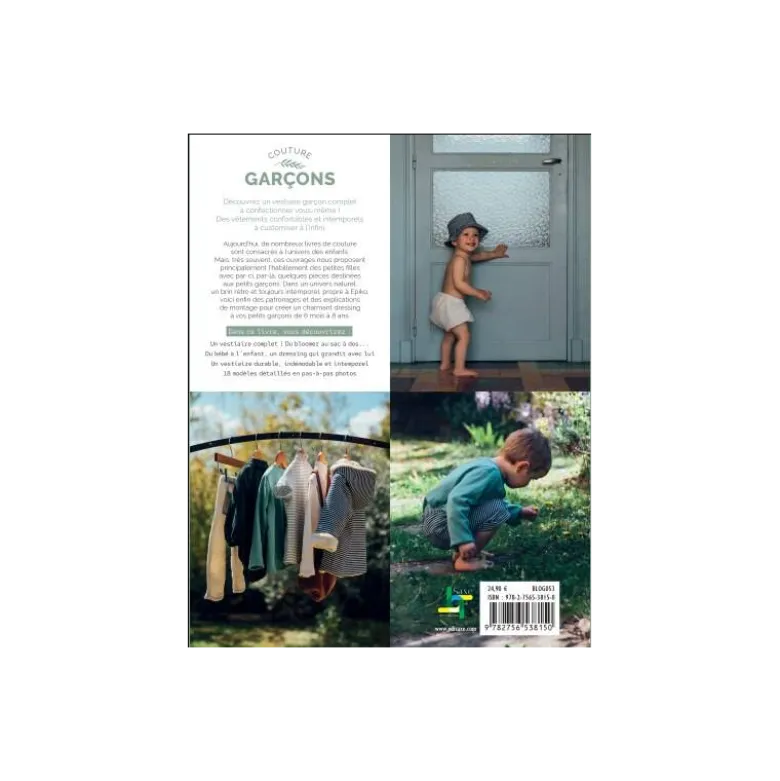 Livre Couture pour Garçons - du 6 mois au 8 ans