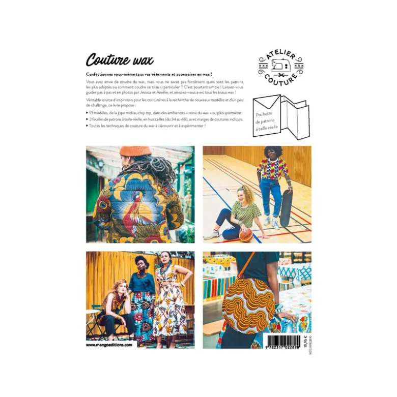 Livre couture Wax - 13 modèles en wax pour toutes les saisons