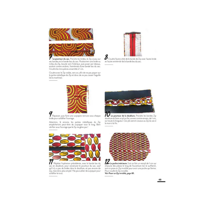 Livre couture Wax - 13 modèles en wax pour toutes les saisons