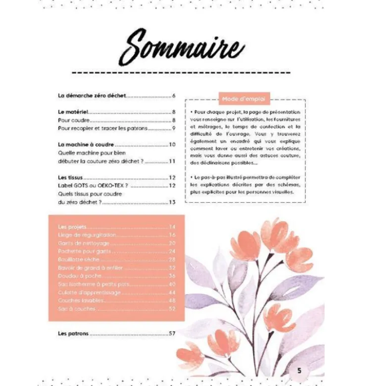 Livre Couture zéro déchet pour bébé