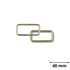 Lot de 2 passants rectangle 38mm finition Or
