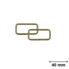Lot de 2 passants rectangle 38mm finition Or Antique