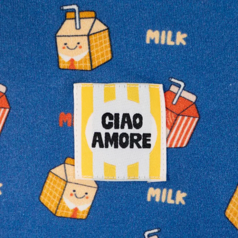 Lot de 5 étiquettes tissées - Ciao Amore - Ikatee