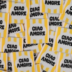 Lot de 5 étiquettes tissées - Ciao Amore - Ikatee
