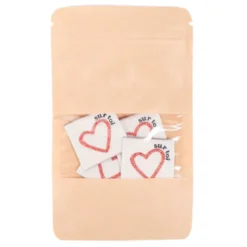 Lot de 5 étiquettes tissées - Coeur sur toi - Ikatee