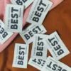 Lot de 6 étiquettes tissées -"I did my Best"