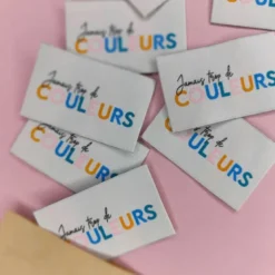 Lot de 6 étiquettes tissées - Jamais trop de couleur