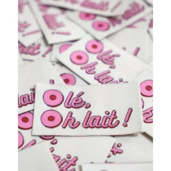 Lot de 6 étiquettes tissées Marmaï - "Olé au Lait"