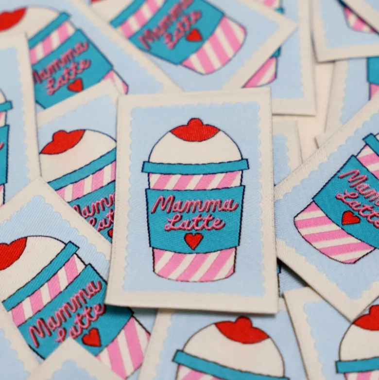 Lot de 6 étiquettes tissées Marmaï - "Mamma Latte"