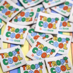 Lot de 6 étiquettes tissées Marmaï - "Tropicool"