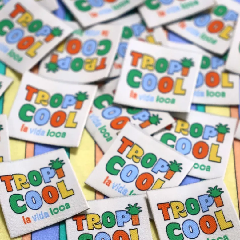 Lot de 6 étiquettes tissées Marmaï - "Tropicool"