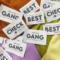 Lot de 6 étiquettes tissées Marmaï - "Cool - Check - Best"