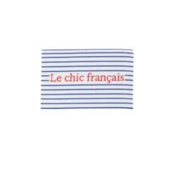 Lot de 5 étiquettes tissées à rayures rouges - LE CHIC FRANCAIS