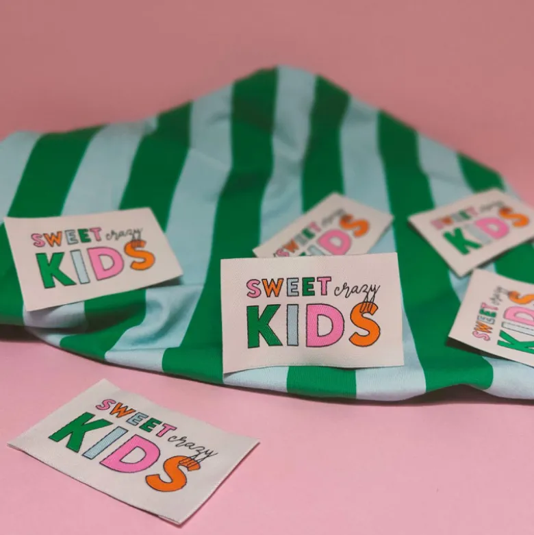 Lot de 6 étiquettes tissées - Sweet kids