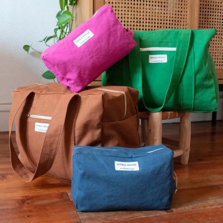 Lot de 5 étiquettes tissées - Voyage Voyage - Ikatee