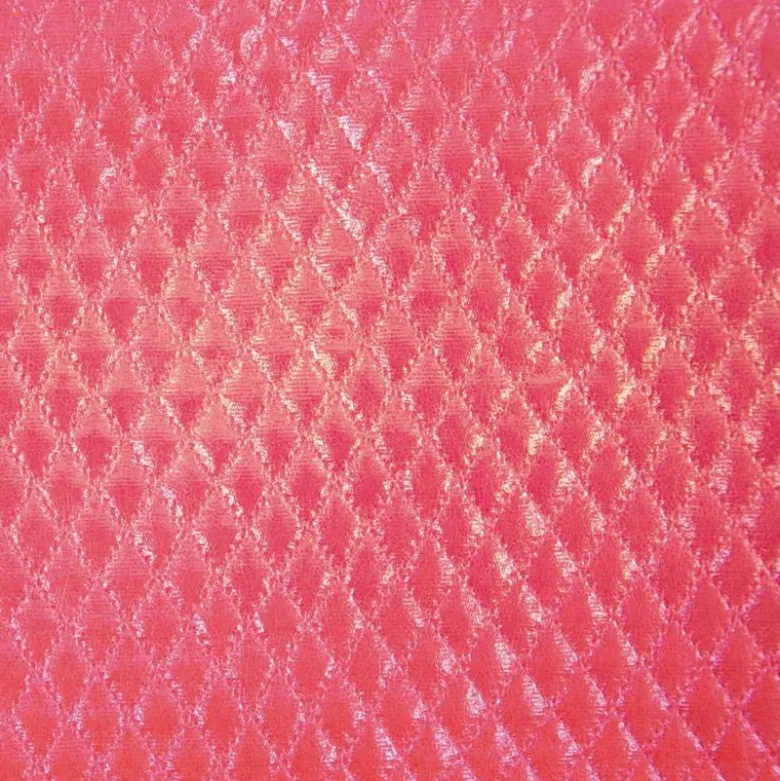 Matelassé holographique - Rose fluo
