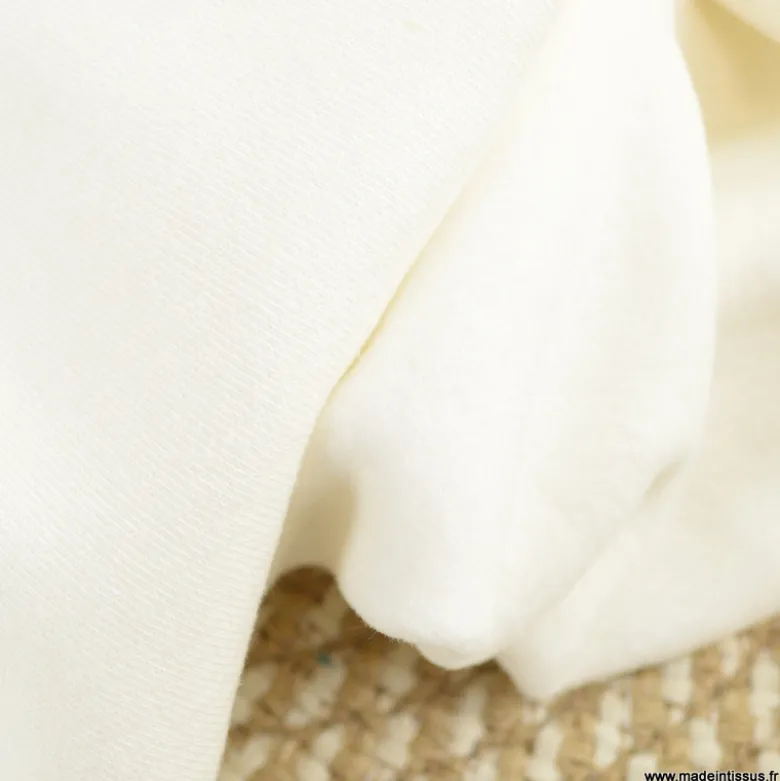 Molleton de chanvre blanc cassé - oeko tex