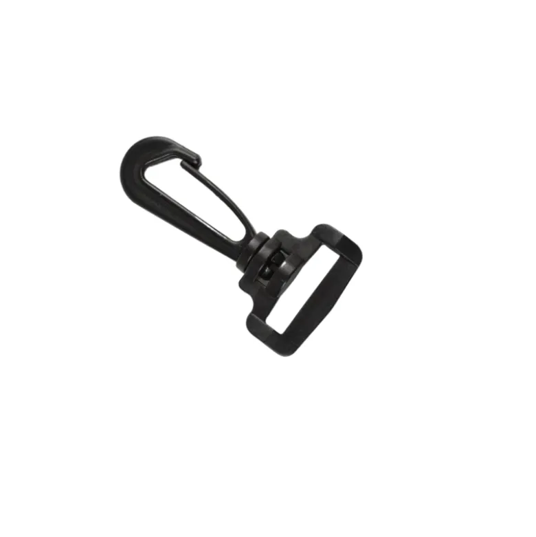 Mousqueton noir pour sangle de sac à dos - 25mm