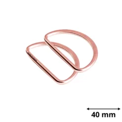 Passant boucle demi-rond Cuivre - 40 mm - lot de 2