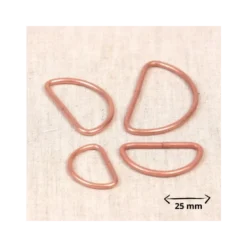 Passant boucle demi-rond Cuivre - 40 mm - lot de 2
