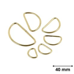 Passant boucle demi-rond Or - 40 mm - lot de 2
