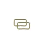 Passant rectangle 32mm finition Or (lot de 2)