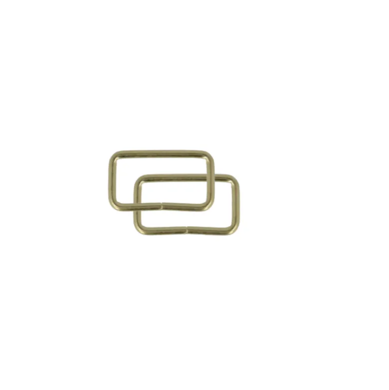 Passant rectangle 32mm finition Or (lot de 2)