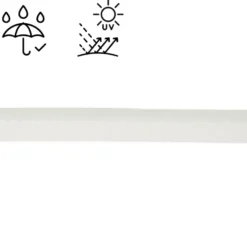 Passepoil d'extérieur imperméable anti UV 15 mm - Blanc