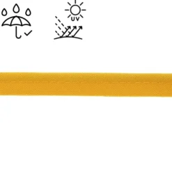 Passepoil d'extérieur imperméable anti UV 15 mm - Jaune